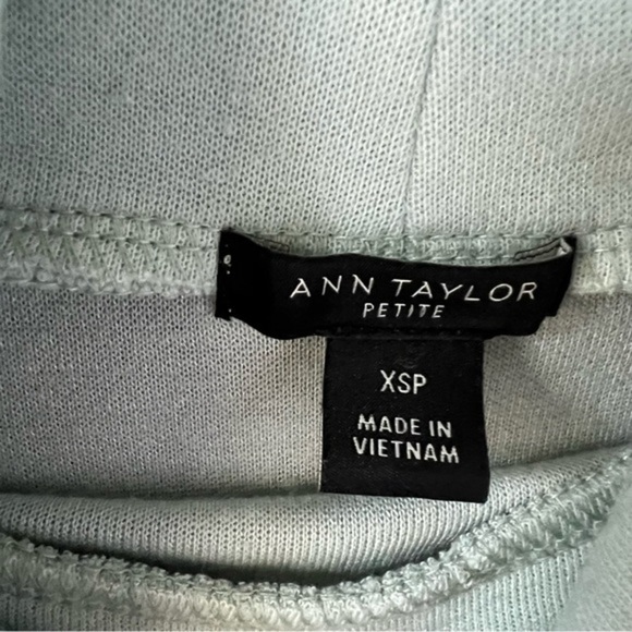 Ann Taylor Petite Cowl Neck Turtleneck Tunic Sweatshirt Sweater, Mint Green, XSP - Picture 8 of 11